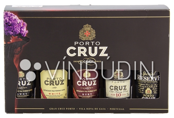 Porto Cruz White, Ruby, Tawny, Reserva, 10 ára blandað 5x50ml smáflöskur