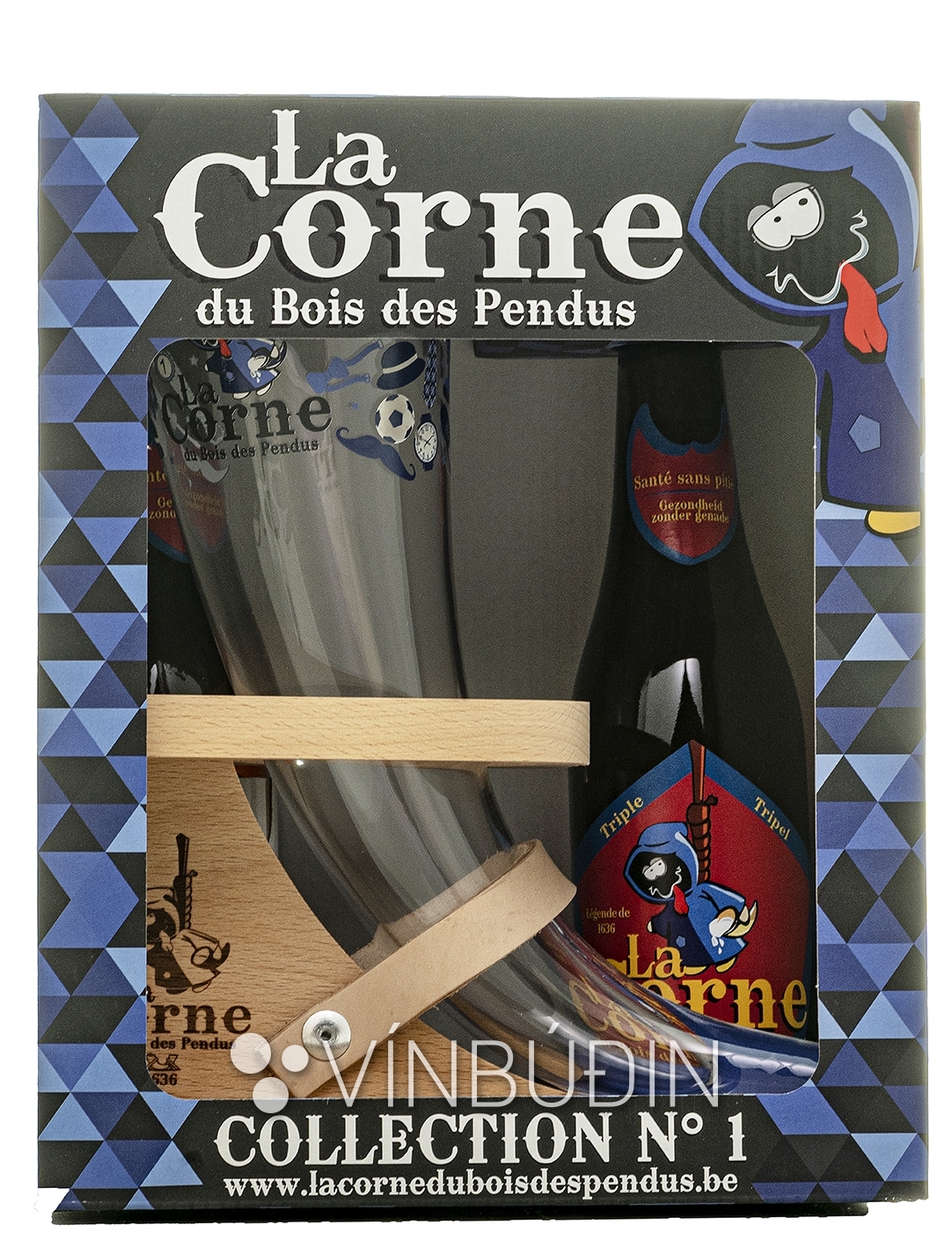 La Corne Triple 2x330ml gjafaaskja með glasi