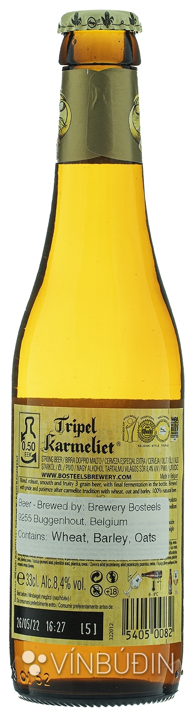 Bière Tripel Karmeliet - Brasserie Bosteels