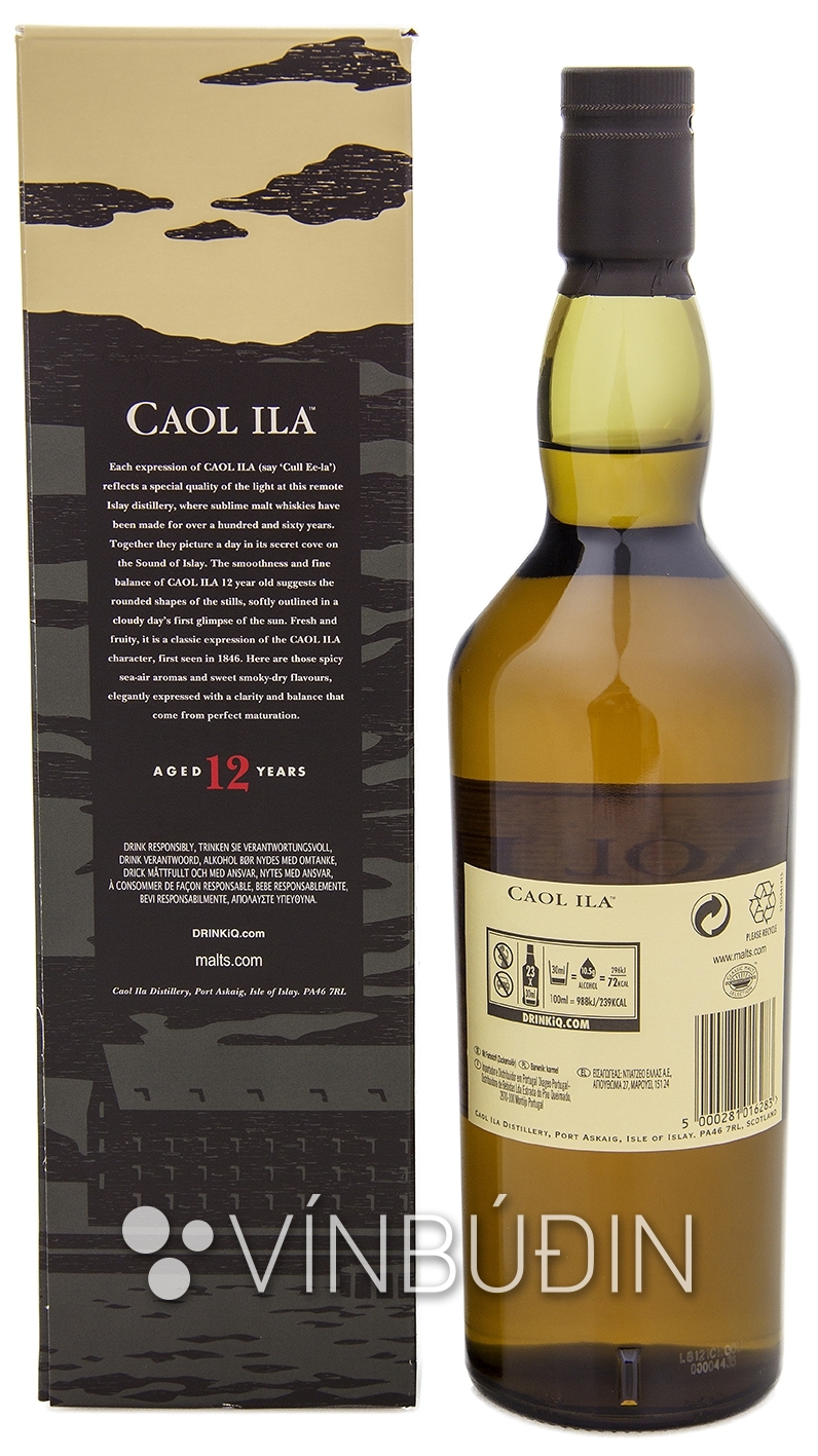 Caol Ila Whisky Ecosse Islay Single Malt 12 ans 43 % vol