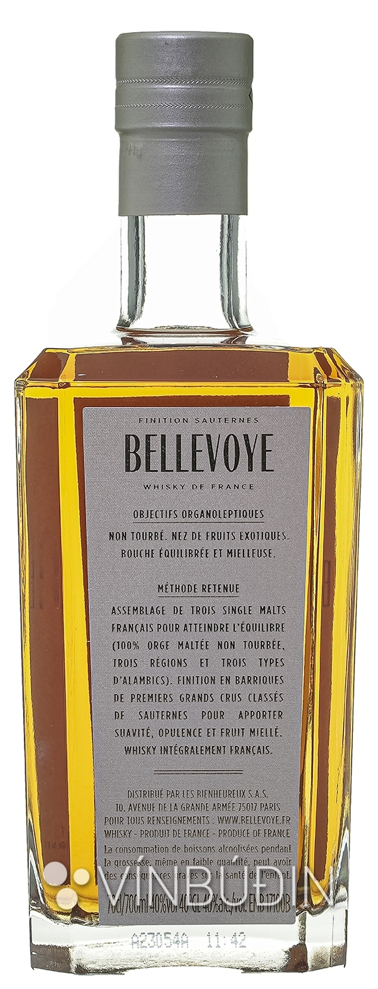 Bellevoye 'Blanc' Finition Sauternes Whisky, France