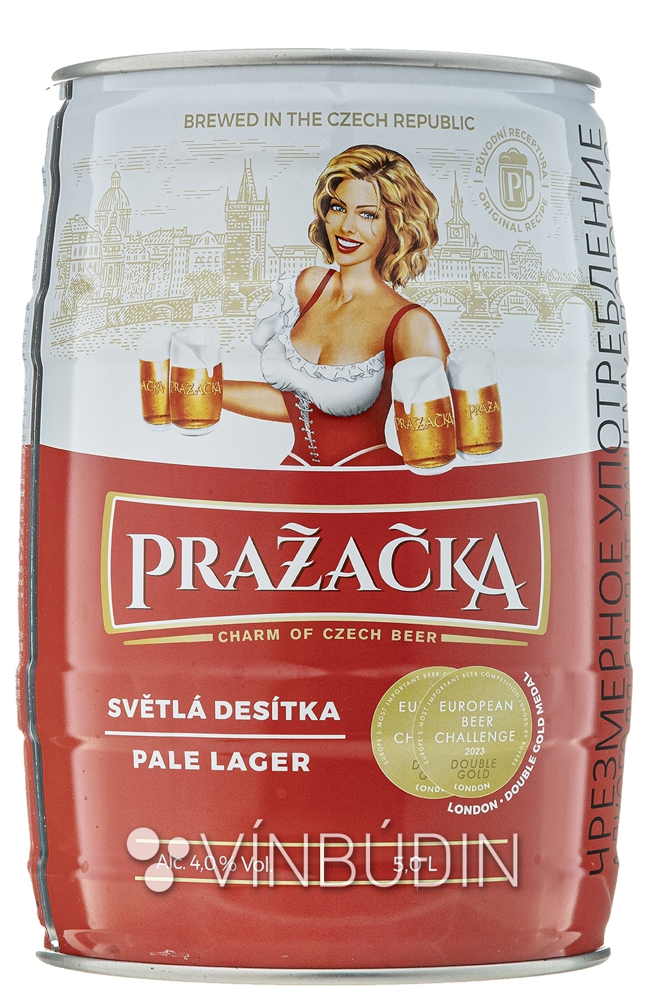 Prazacka Pale Lager kútur 5 lítrar