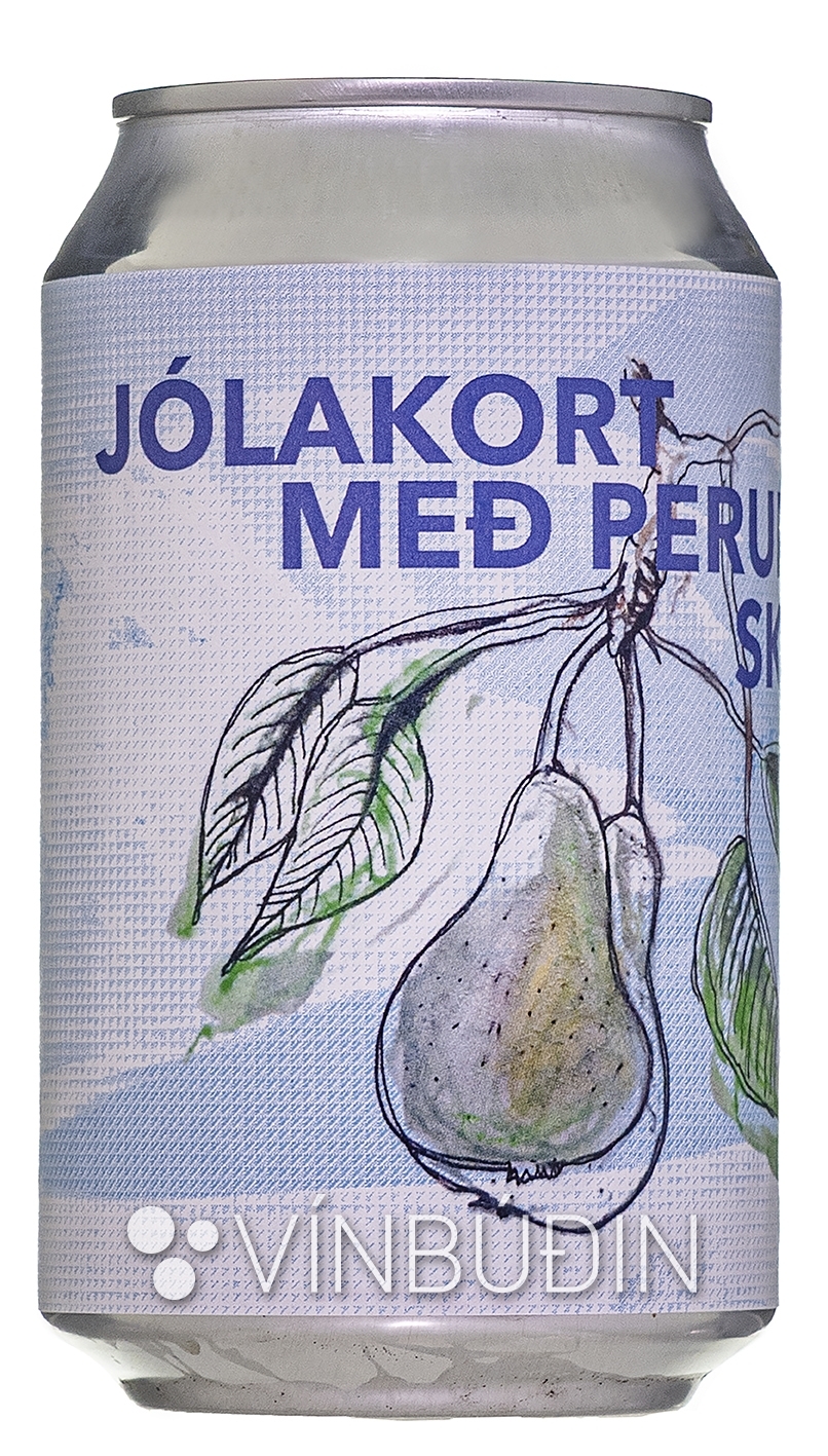 Jólakort með perum & skýi